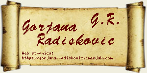 Gorjana Radišković vizit kartica